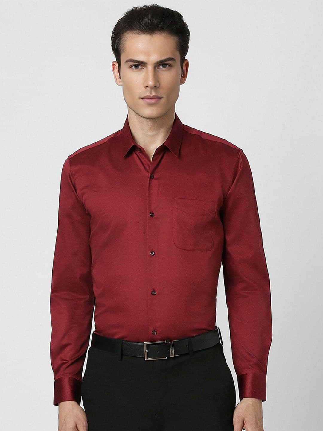 Peter England Spread Collar Long Sleeves Regular Fit Formal Shirt - view 1