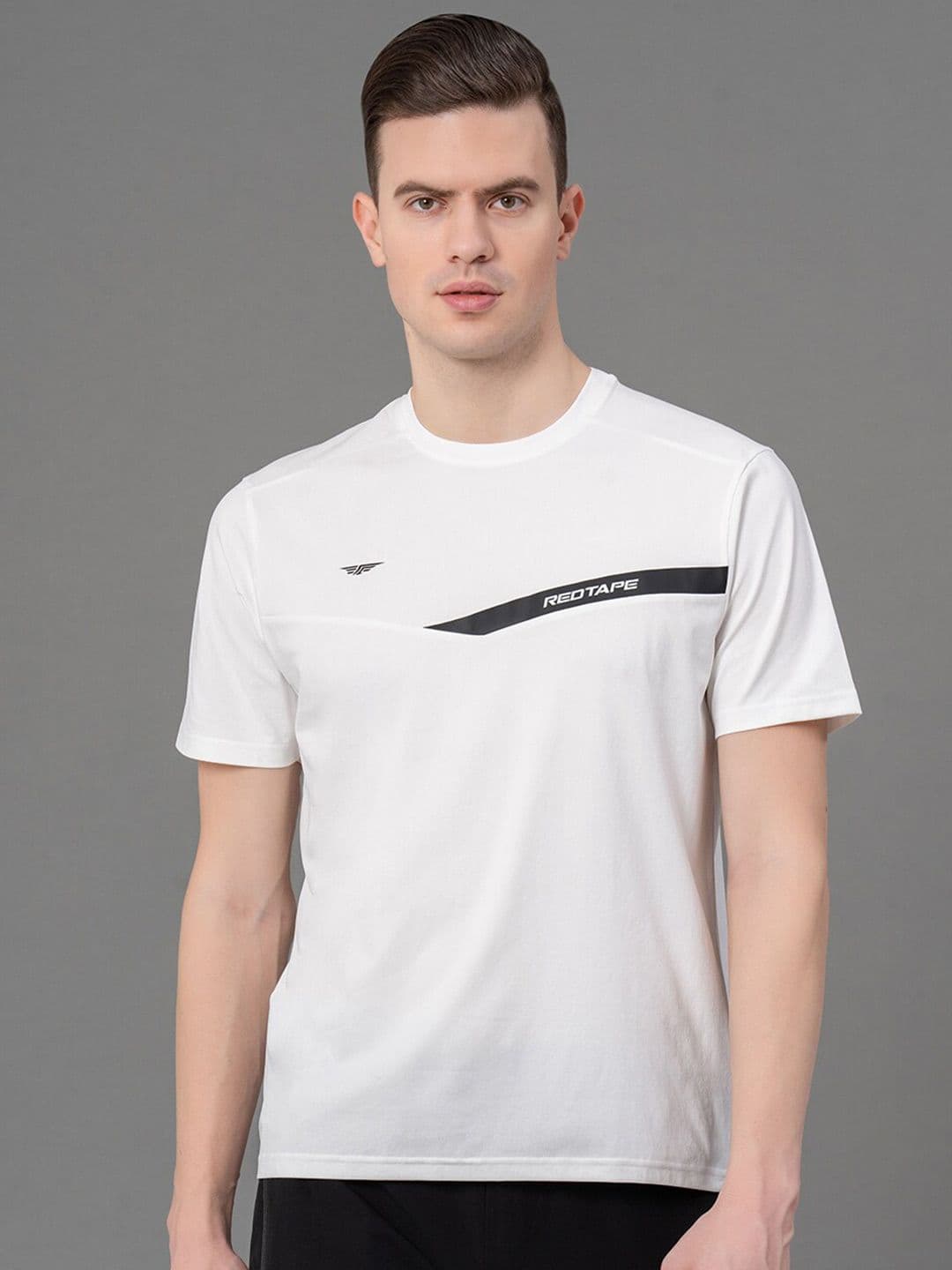 Red Tape Graphic Printed Round Neck Antimicrobial Sports T-Shirt - view 1