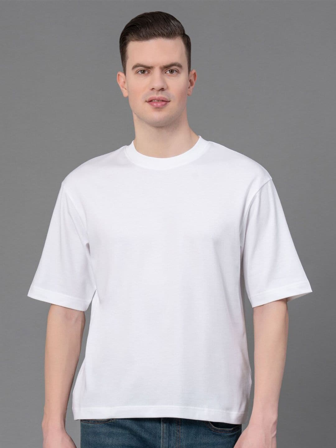 Red Tape Round Neck Antimicrobial Oversized T-shirt - view 1