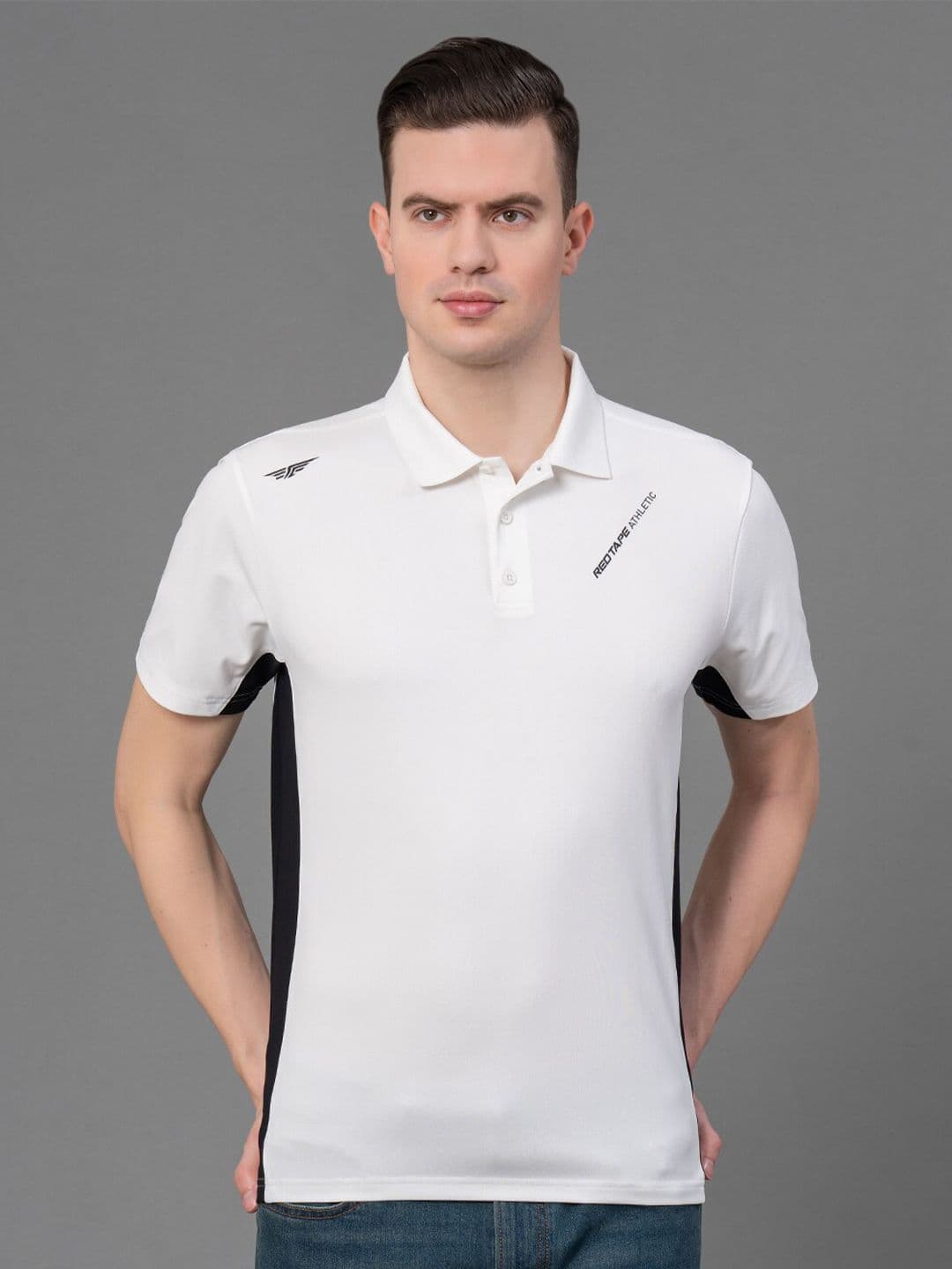 Red Tape Polo Collar Short Sleeves High Stretch Anti-Microbial Training T-shirt - view 1