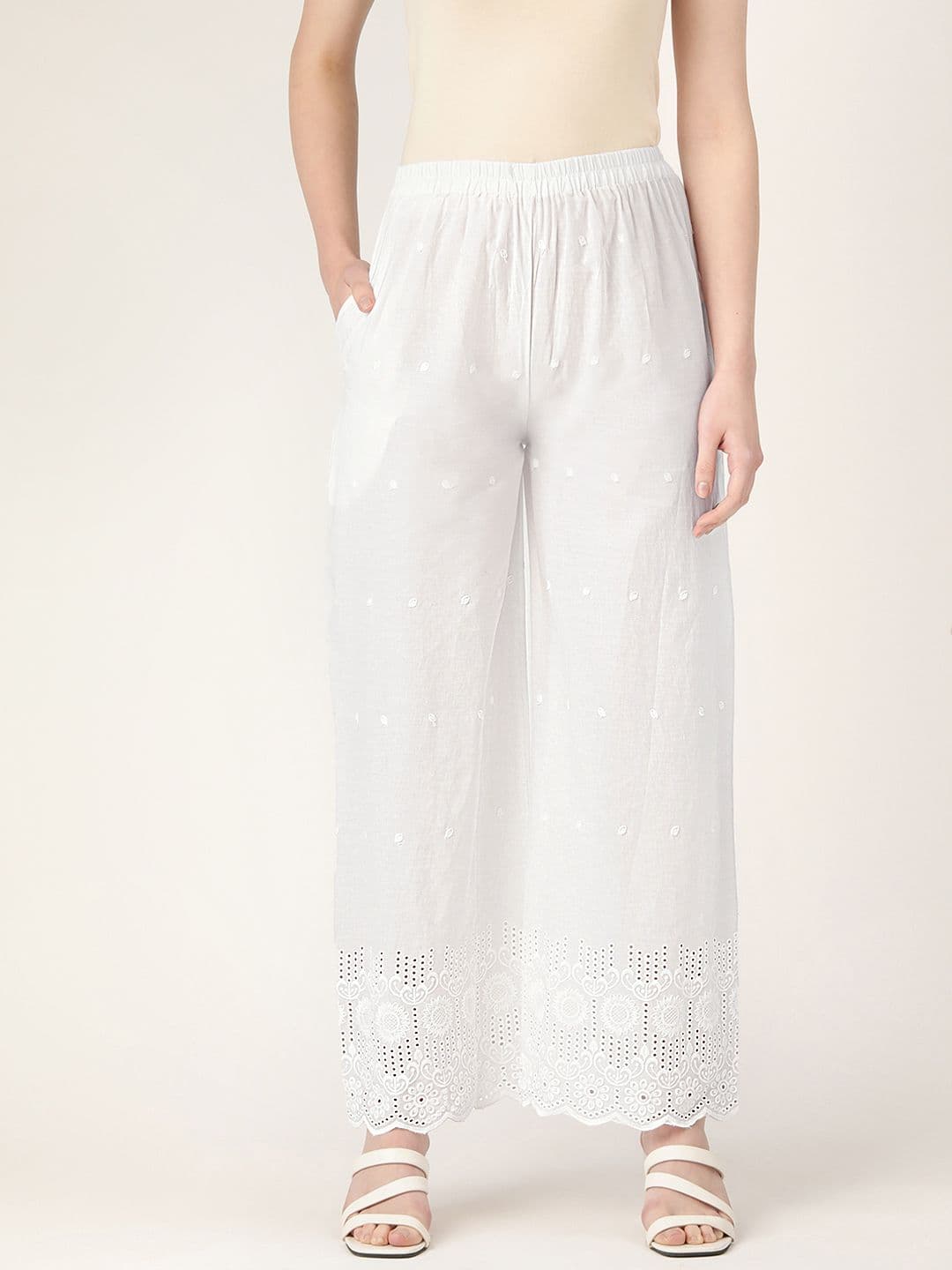 FERANOID Women Embroidered Ethnic Palazzos - view 1