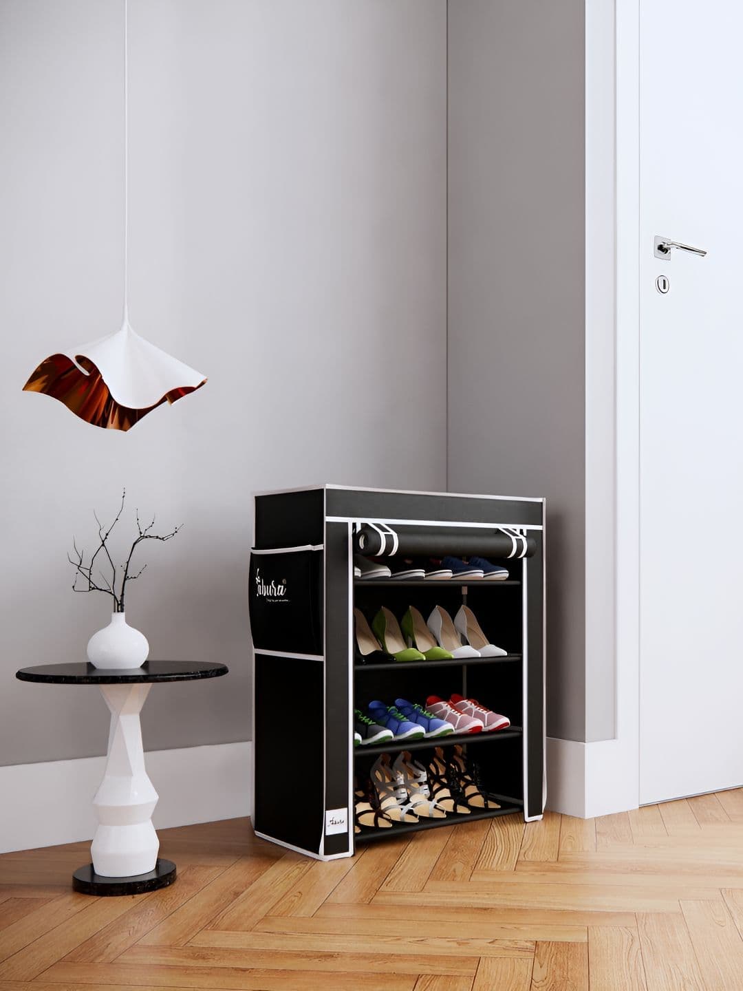Pamworld Black Metal 4 Layer Shoe Racks - view 1