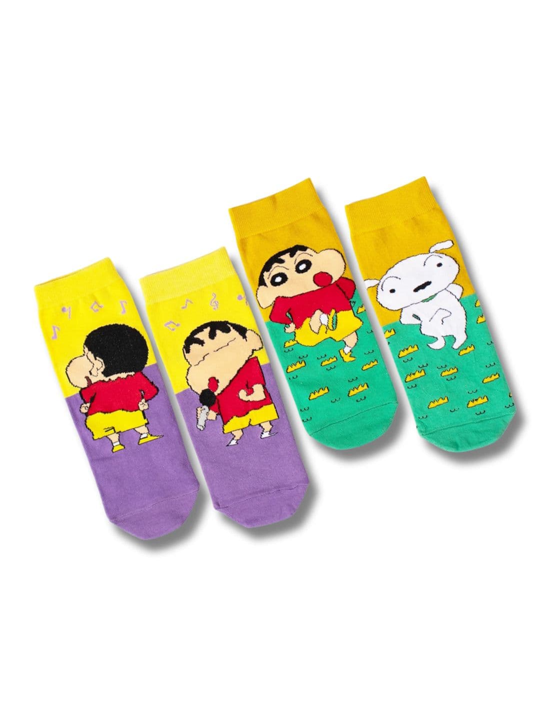 Thela Gaadi Pack Of 2 Shinchan Print Ankle-Length Socks - view 1
