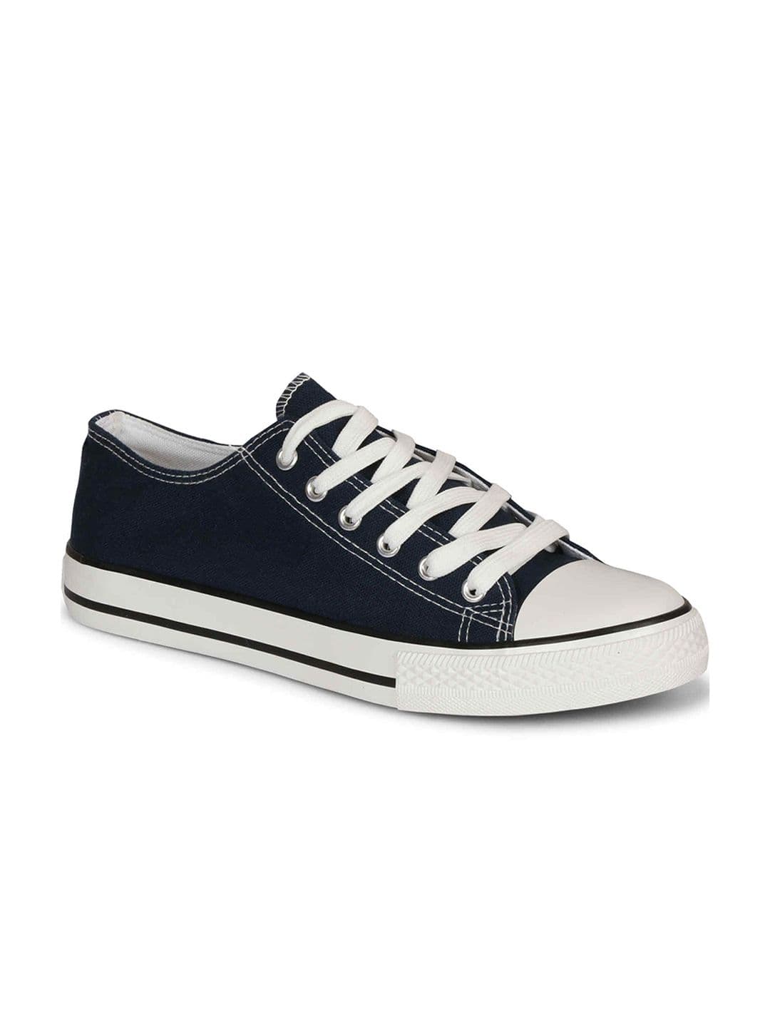 The Roadster Lifestyle Co. Men Navy Blue Comfort Insole Contrast Sole Canvas Sneakers - view 1