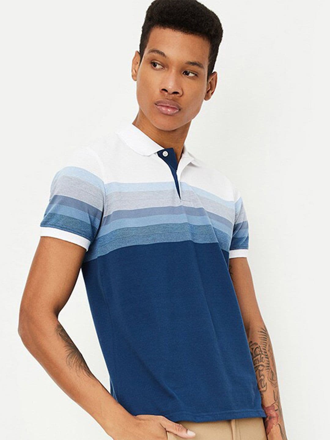 max Colourblocked Polo Collar T-shirt - view 1