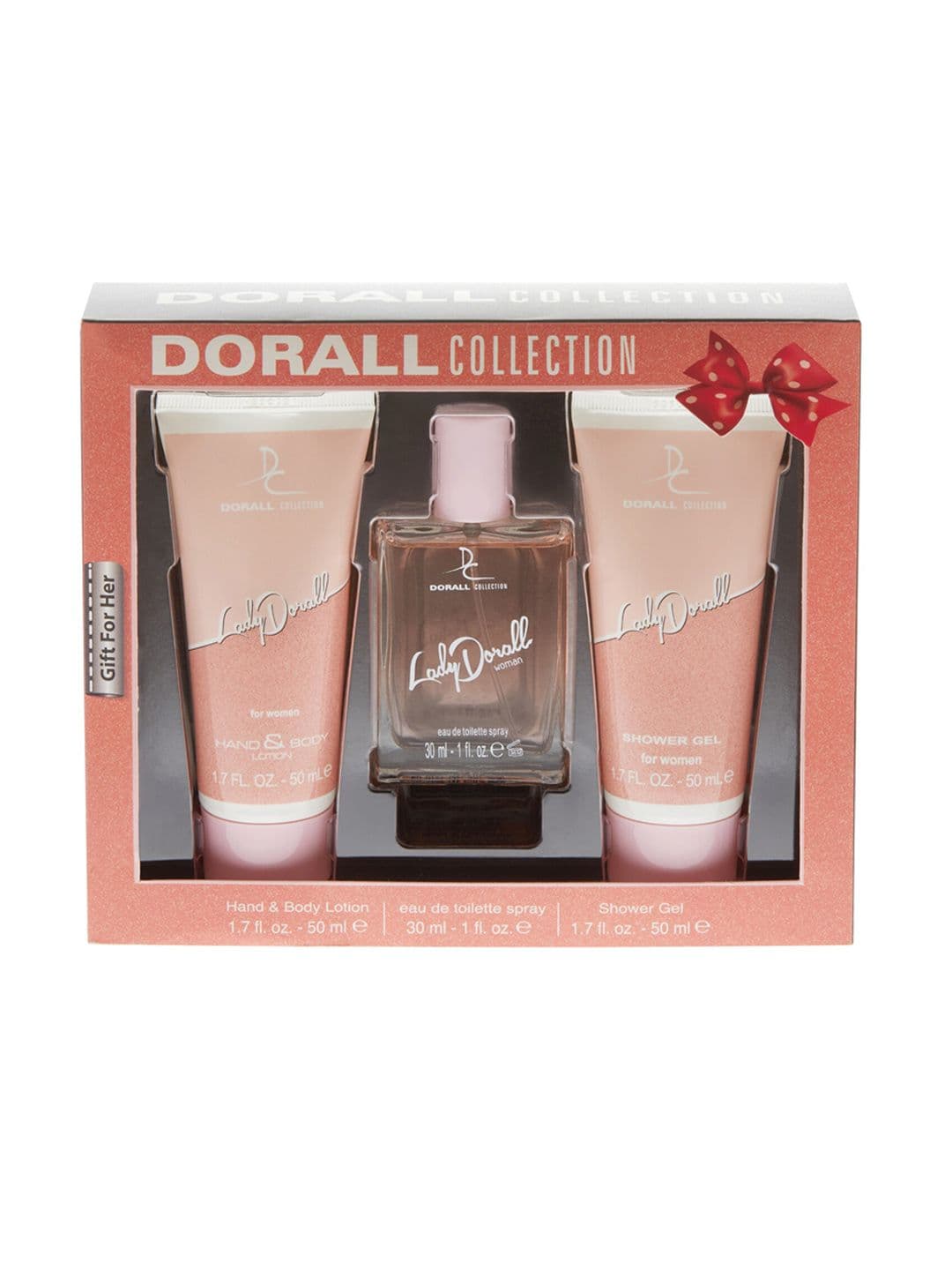 Dorall Collection Lady Dorall Set Of 3 EDT-Hand & Body Lotion & Shower Gel Gift Set - view 1