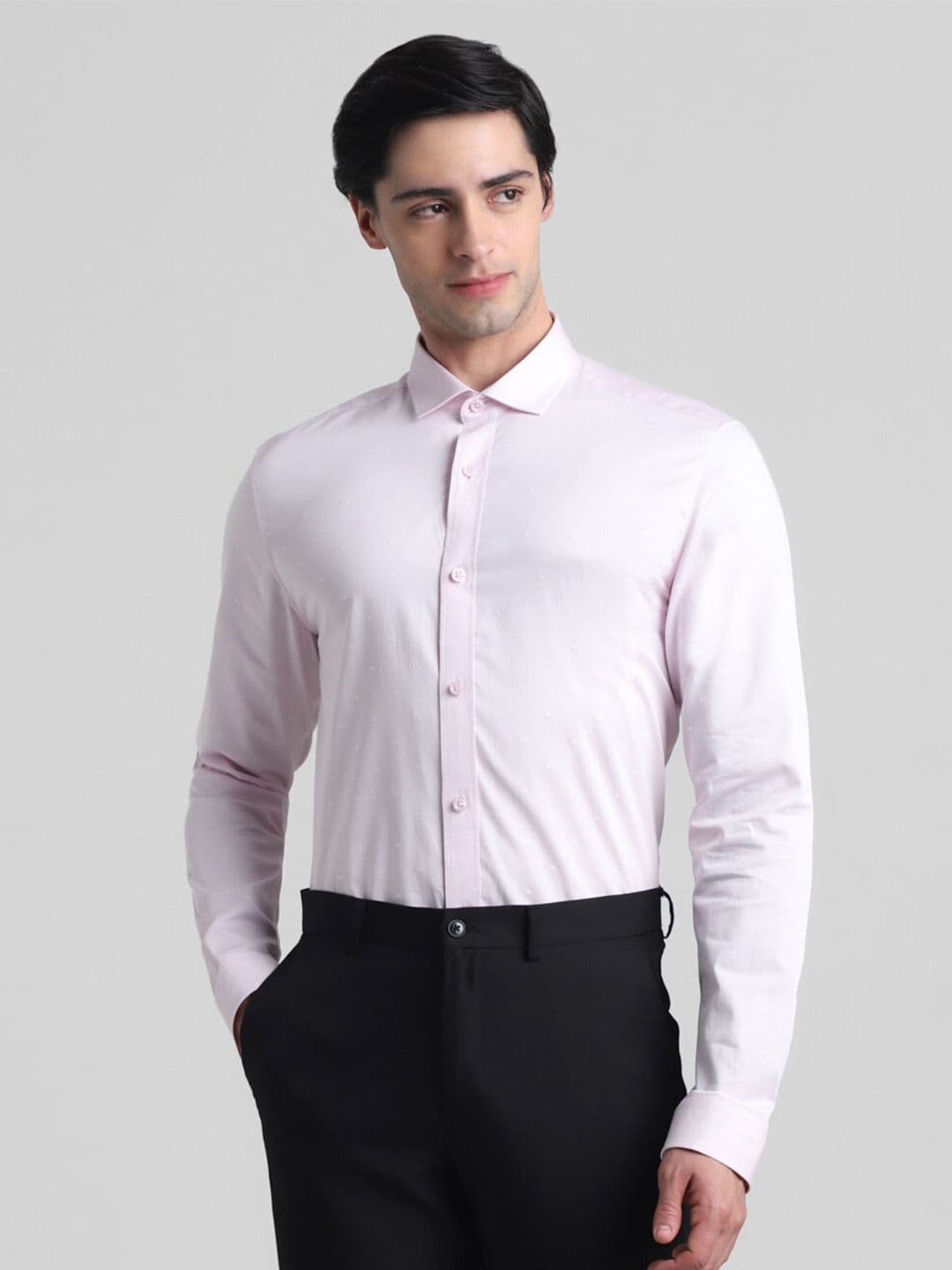 Jack & Jones Slim Fit Opaque Cotton Casual Shirt - view 1