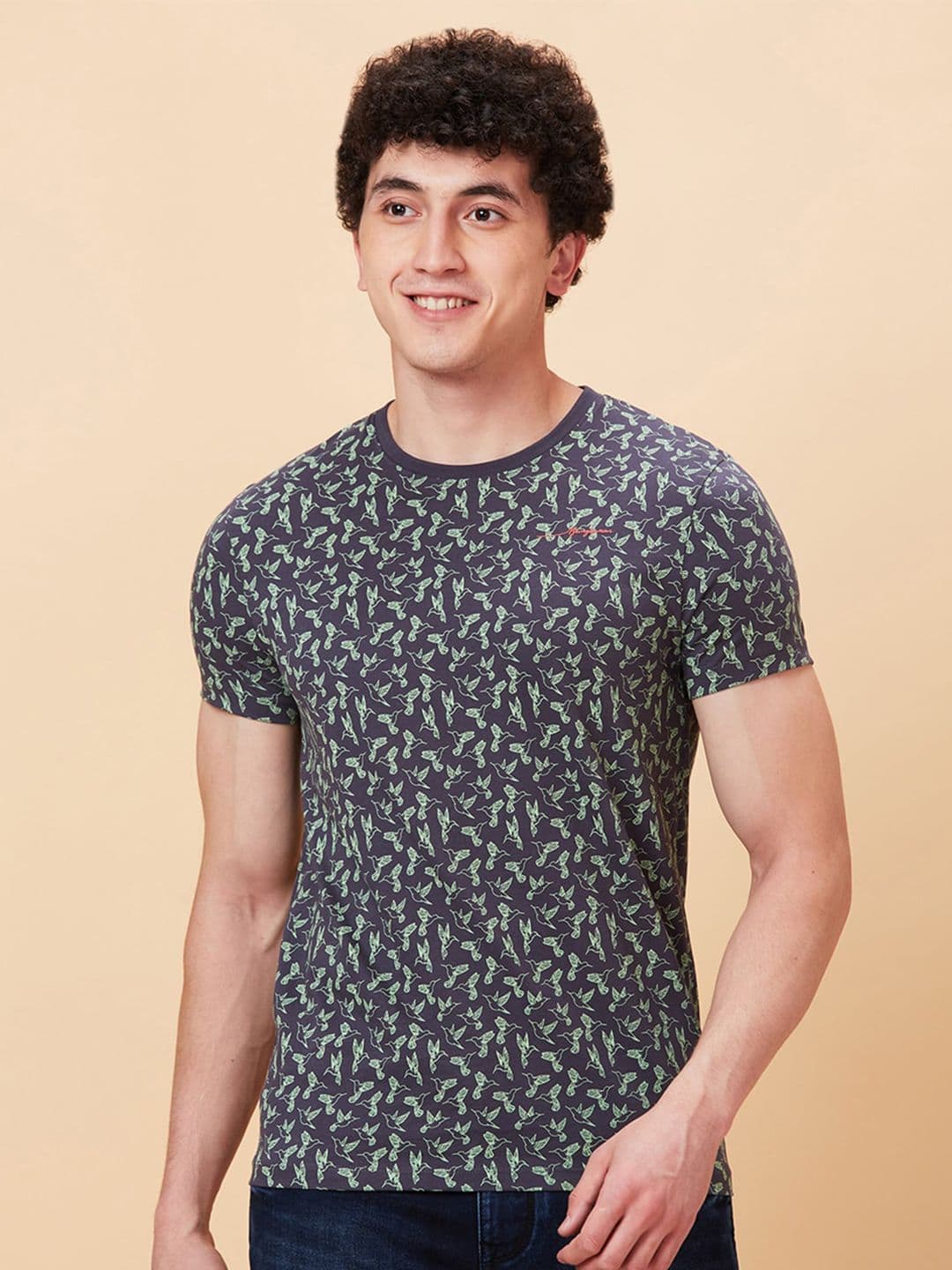 Being Human Conversational Printed Round Neck Casual T-shirt - view 1