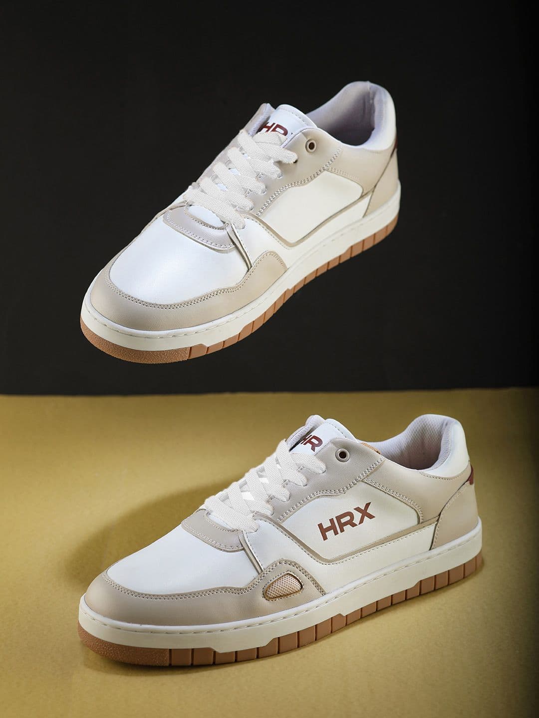 HRX by Hrithik Roshan Men White Gamescape Colourblocked Round Toe Lightweight Sneakers - view 1