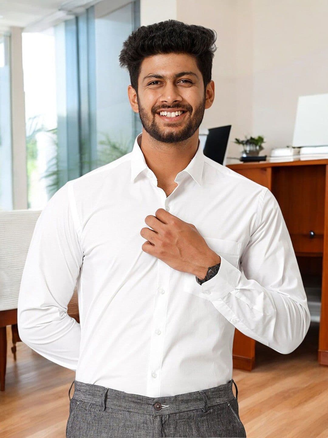 Ramraj Standard Opaque Pure Cotton Formal Shirt - view 1