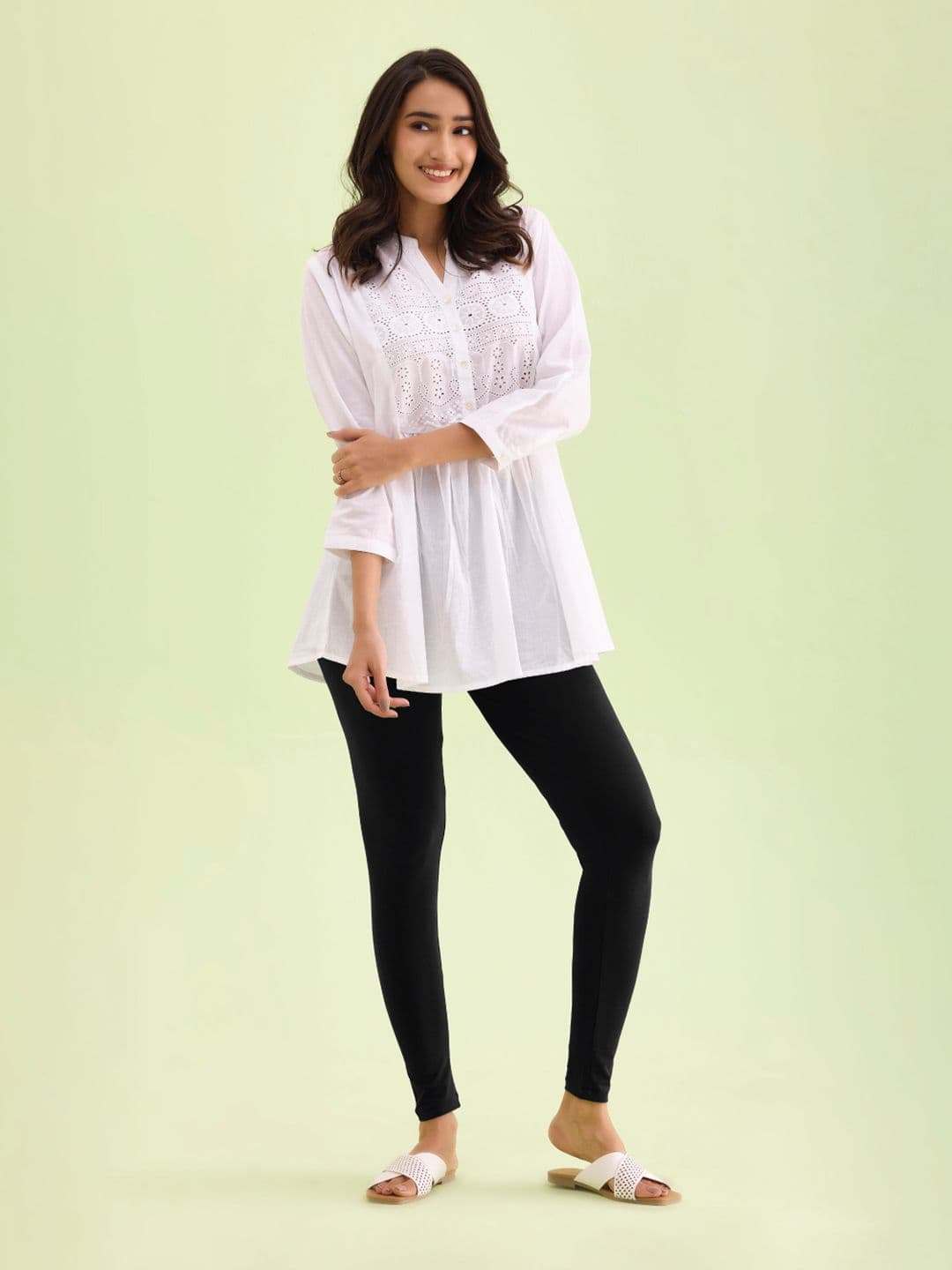 Go Colors Plus Size Slim-Fit Ankle-Length Leggings - view 1