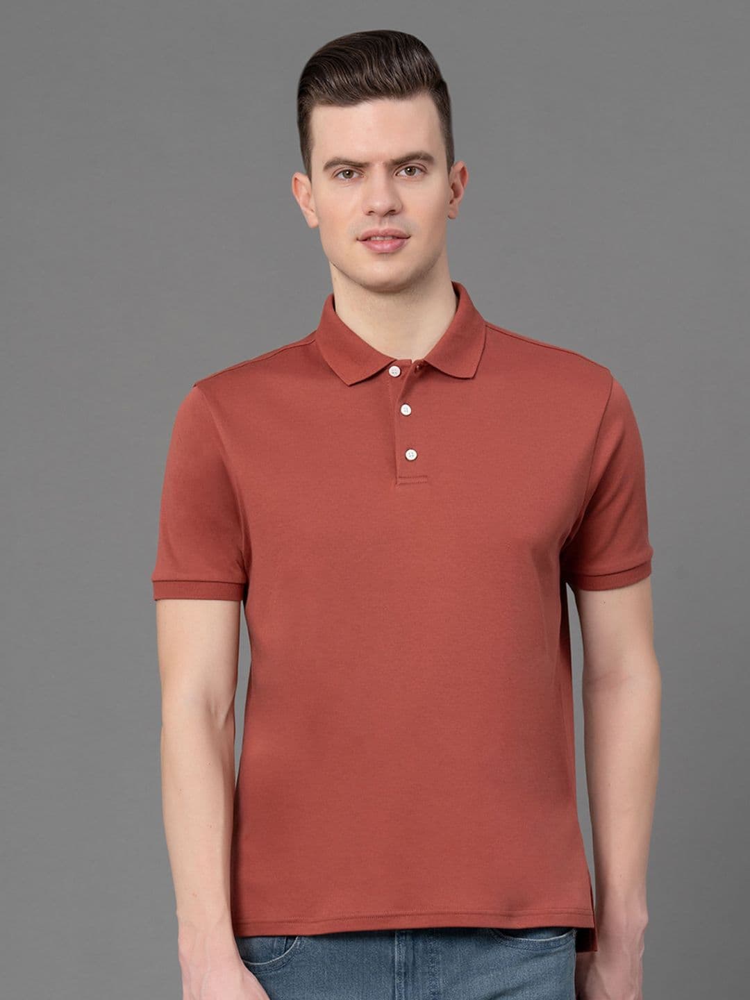 Red Tape Polo Collar Pure Cotton T-shirt - view 1