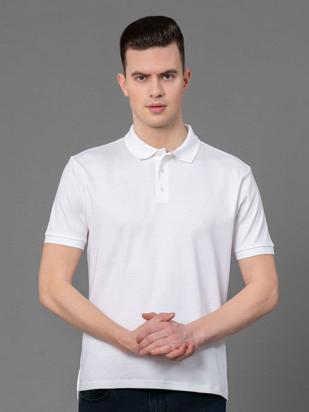 Red Tape Polo Collar Pure Cotton T-shirt - view 1
