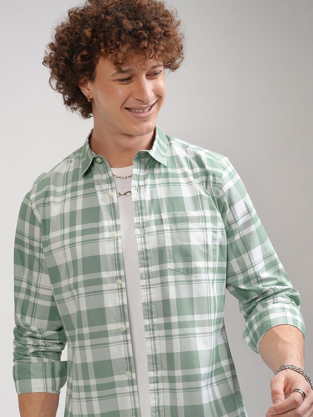 Highlander Men Dusty Checked Slim Fit Shirt - view 1