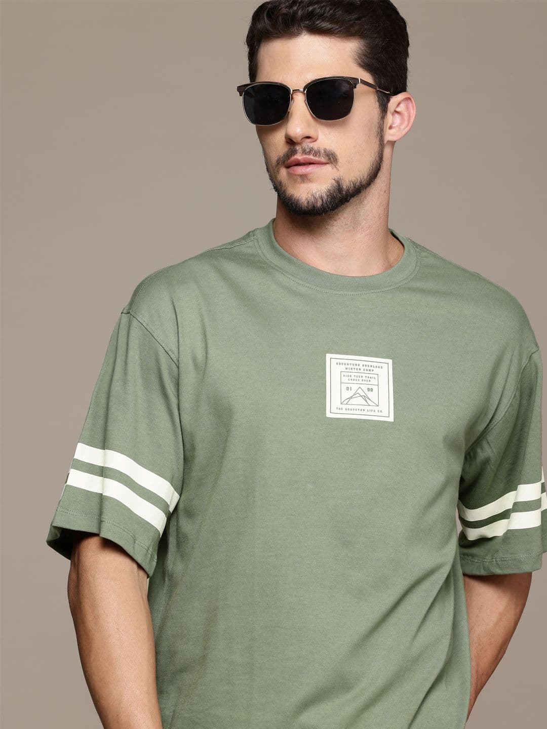 The Roadster Lifestyle Co. Men Printed Pure Cotton Relaxed Fit T-shirt - view 1