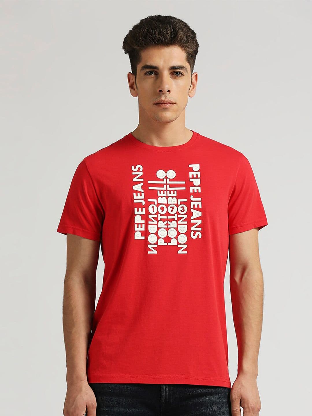 Pepe Jeans Warner Graphic Printed Pure Cotton Slim Fit T-shirt - view 1