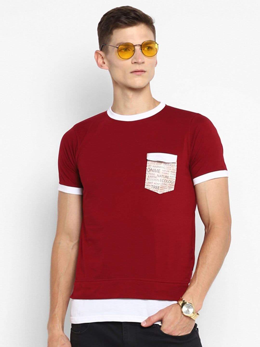 Bukkl Round Neck Cotton Slim Fit T-shirt - view 1