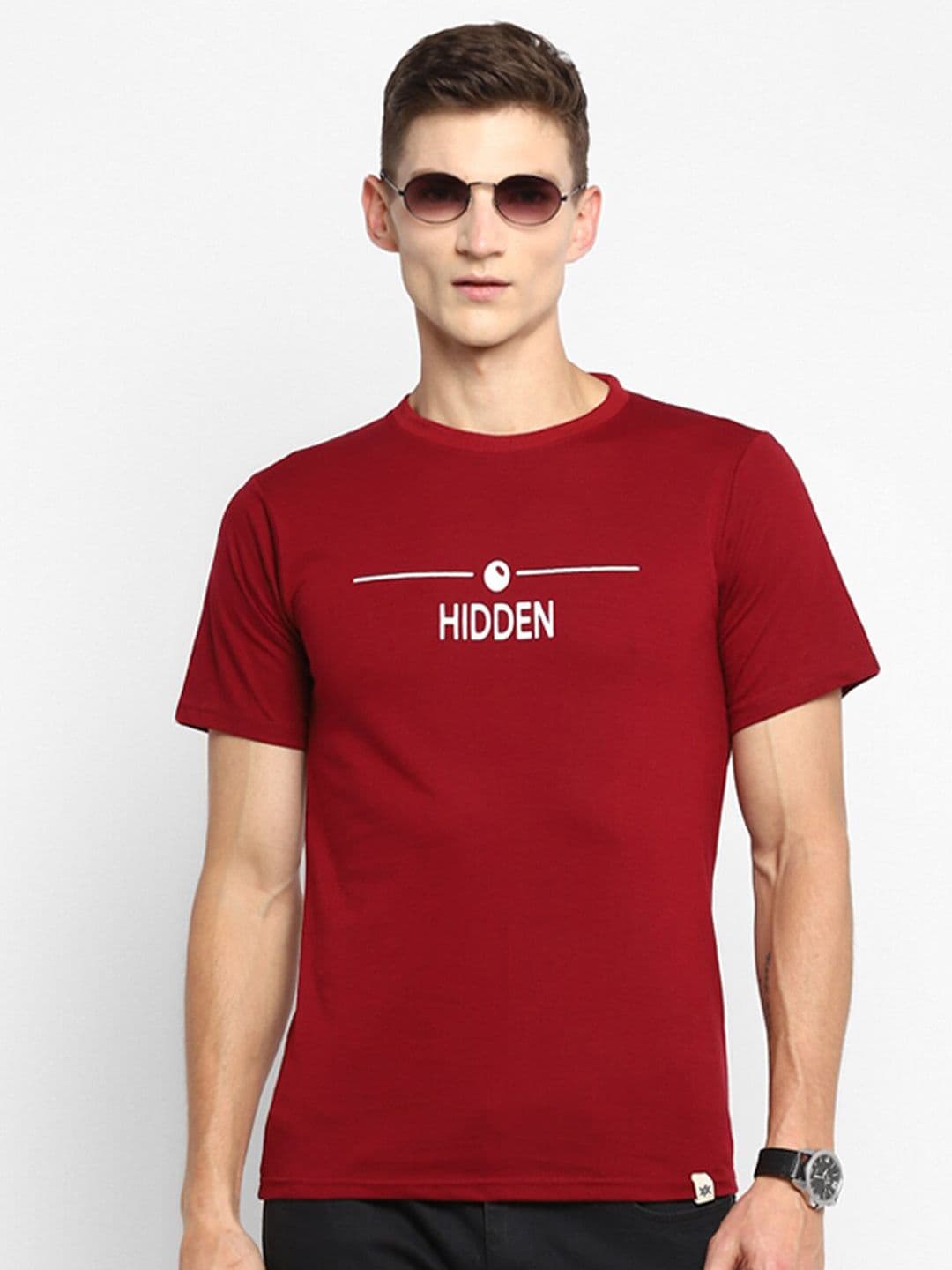 Bukkl Slim Fit Typography Printed Cotton T-Shirt - view 1