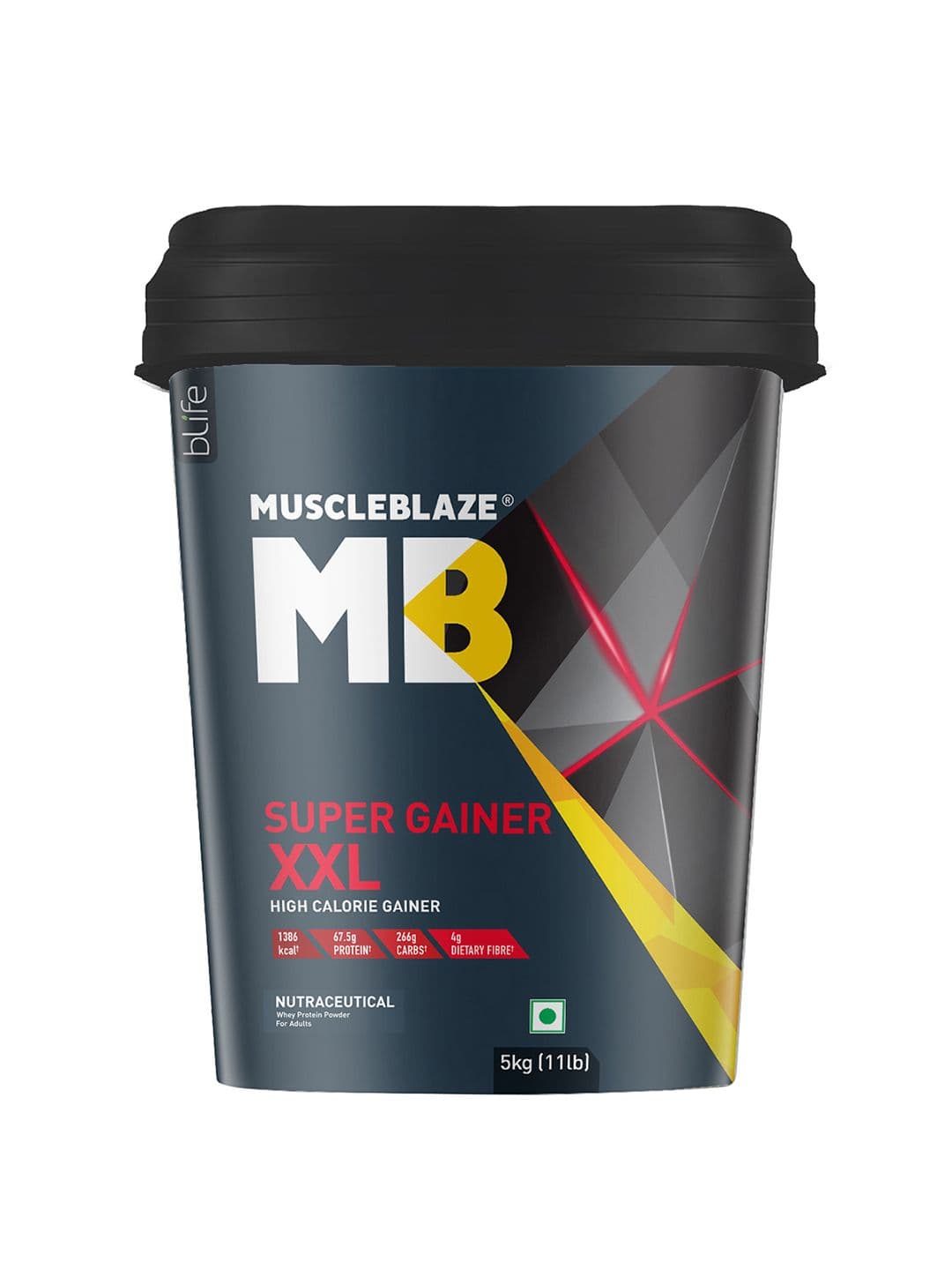 MuscleBlaze Super Gainer XXL Powder For Muscle Mass Gain - Banana - 5Kg - view 1
