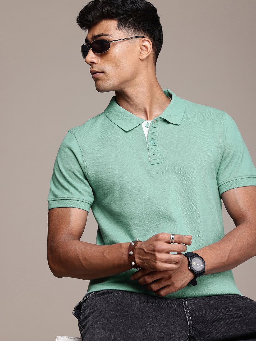 The Roadster Life Co. Polo Collar Pure Cotton T-shirt - view 1