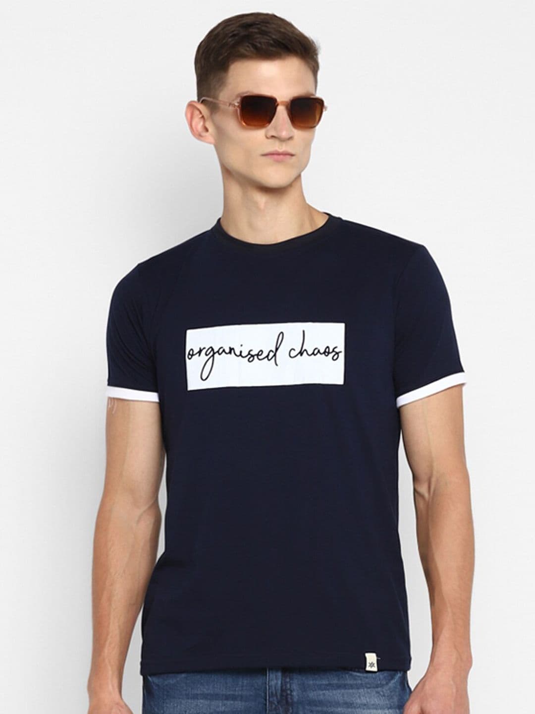 Bukkl Typography Printed Cotton Slim Fit T-shirt - view 1