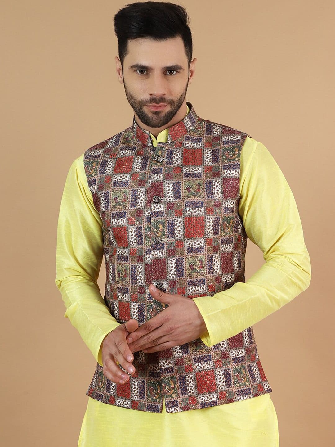Wintage Printed Modi Nehru Jacket - view 1
