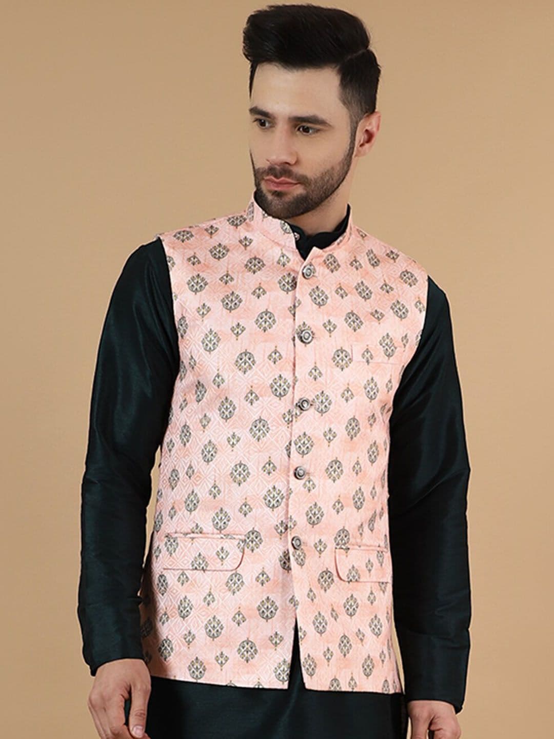 Wintage Printed Nehru Jacket - view 1