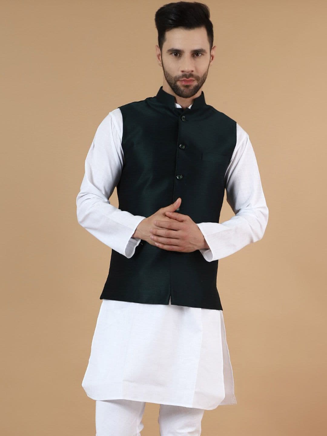 Wintage Mandarin Collar Nehru Jacket - view 1