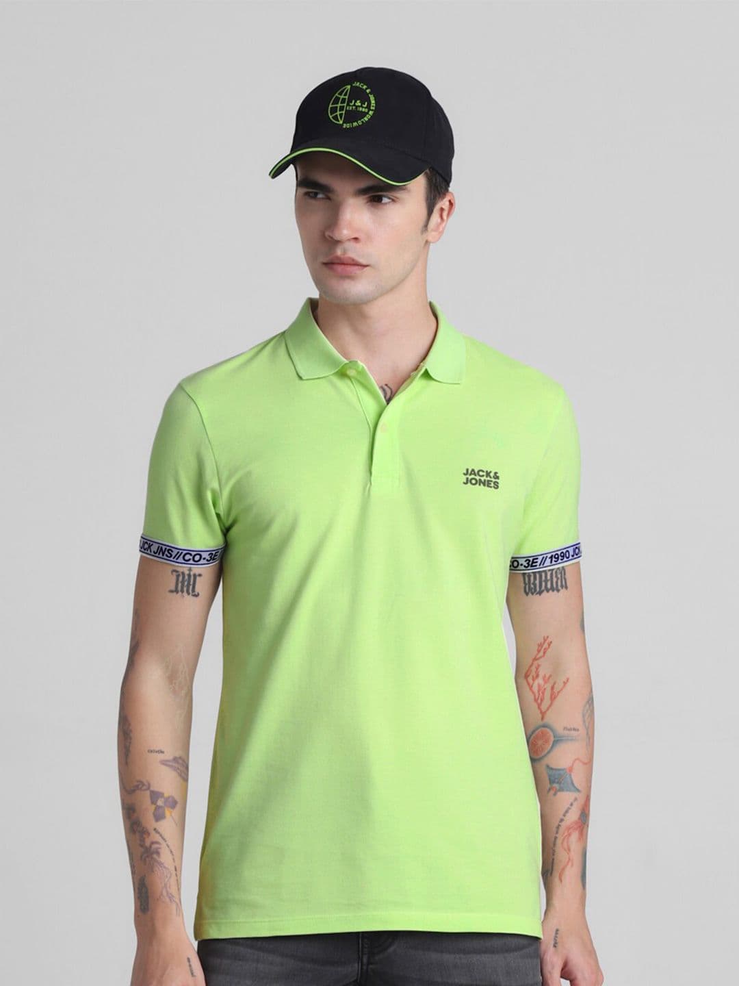 Jack & Jones Polo Collar Short Sleeves Cotton Slim Fit T-shirt - view 1