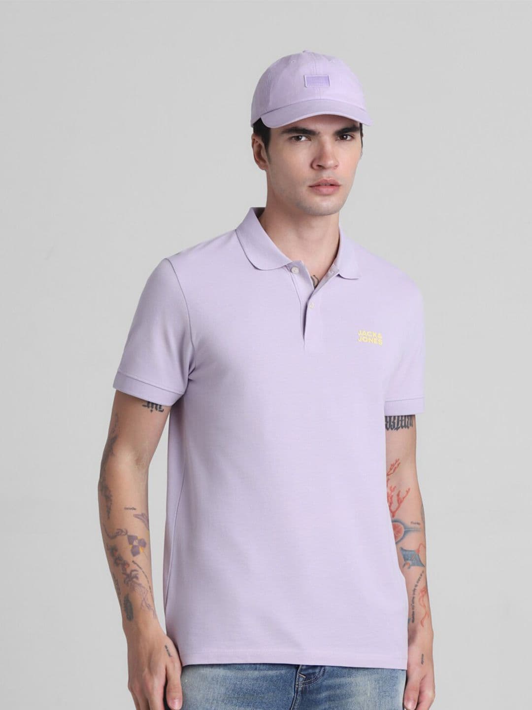 Jack & Jones Polo Collar Short Sleeves Cotton Slim Fit T-shirt - view 1