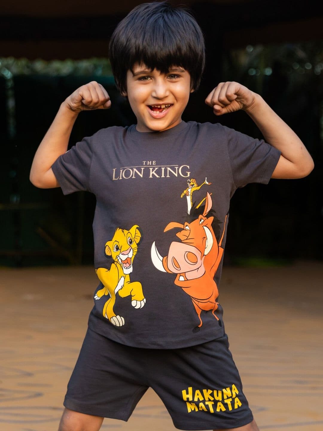 Nap Chief Kids Unisex Disney Lion King Printed Cotton T-shirt with Shorts - view 1