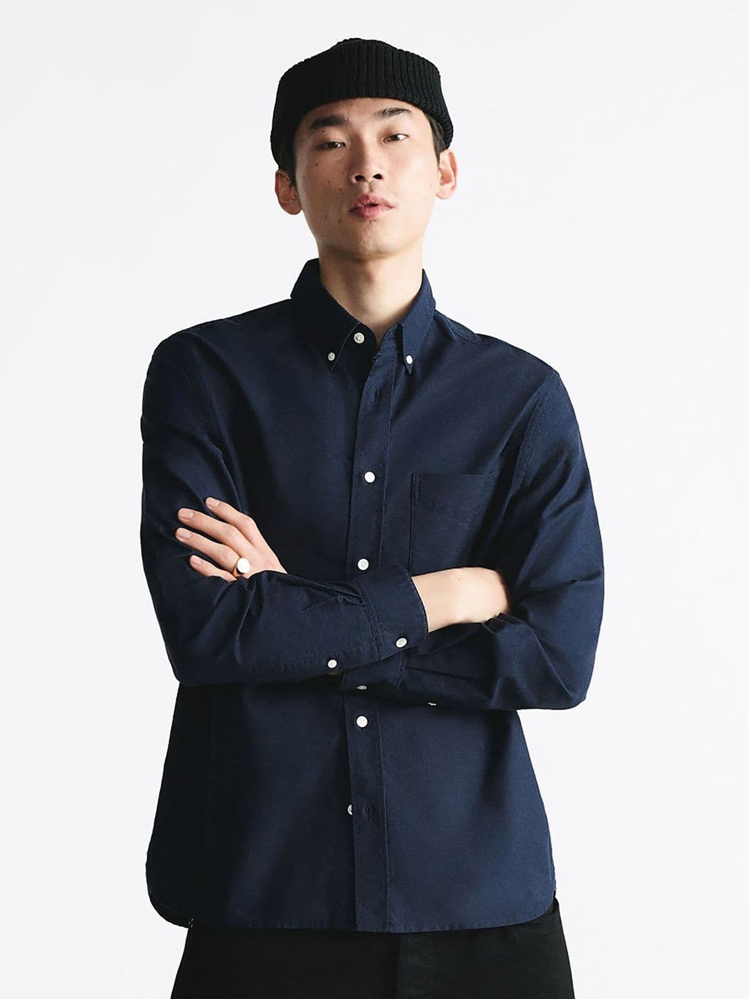 MISCHIEF MONKEY Classic Tailored Fit Button-Down Collar Long Sleeves Cotton Casual Shirt - view 1