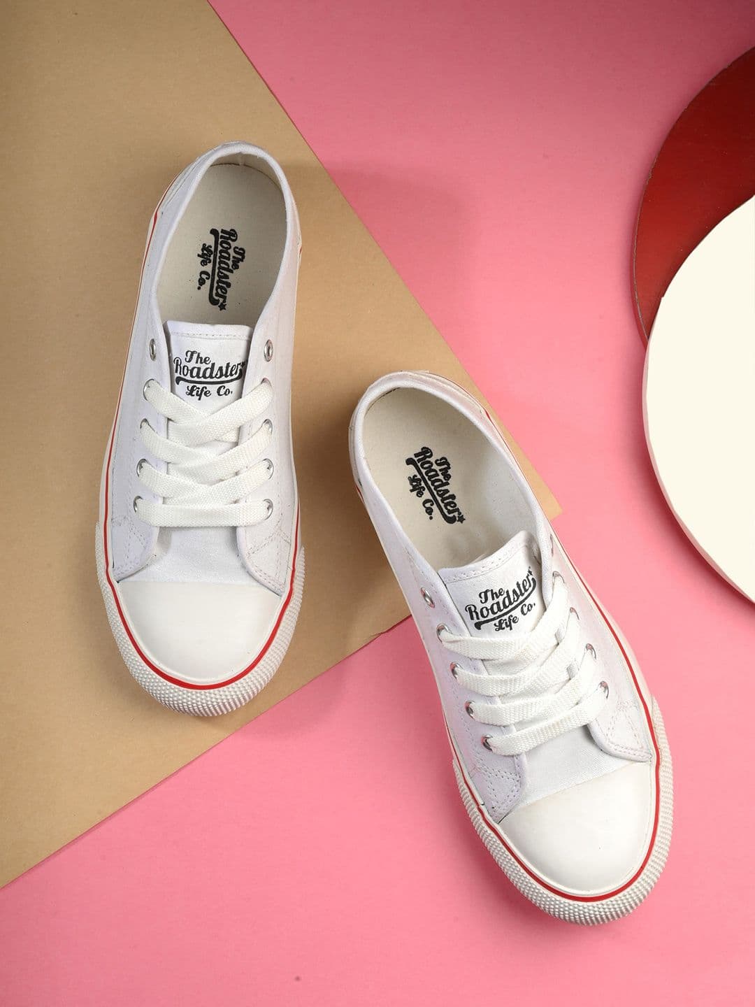 The Roadster Lifestyle Co. Women White Lace-Up Comfortable Casual Sneakers - view 1