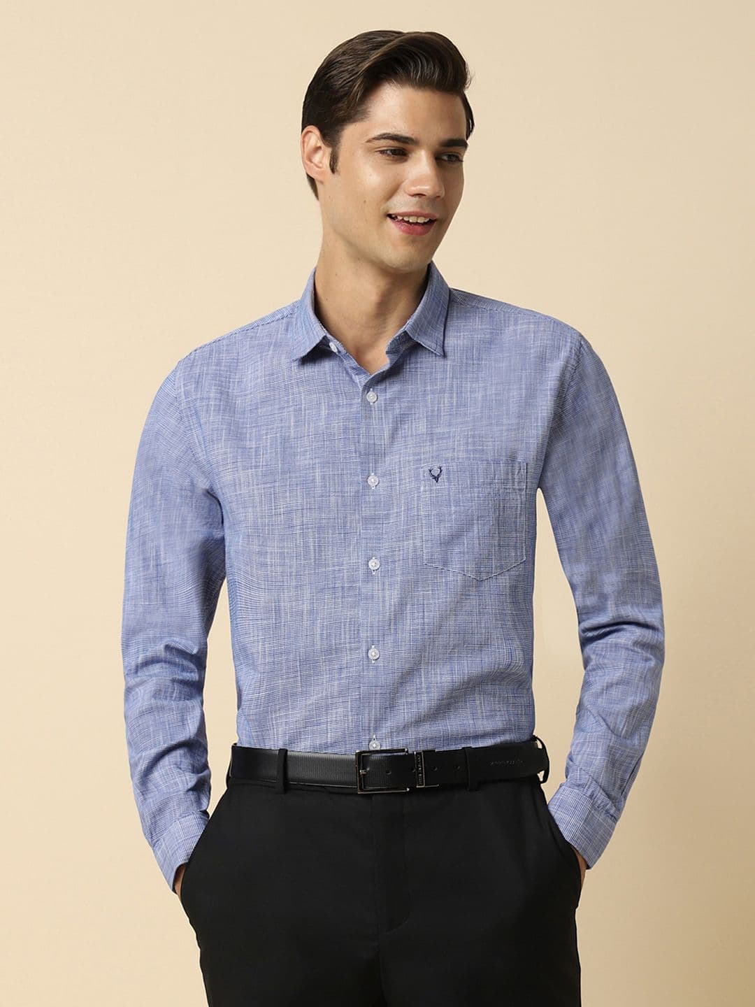 Allen Solly Slim Fit Cotton Checked Formal Shirt - view 1