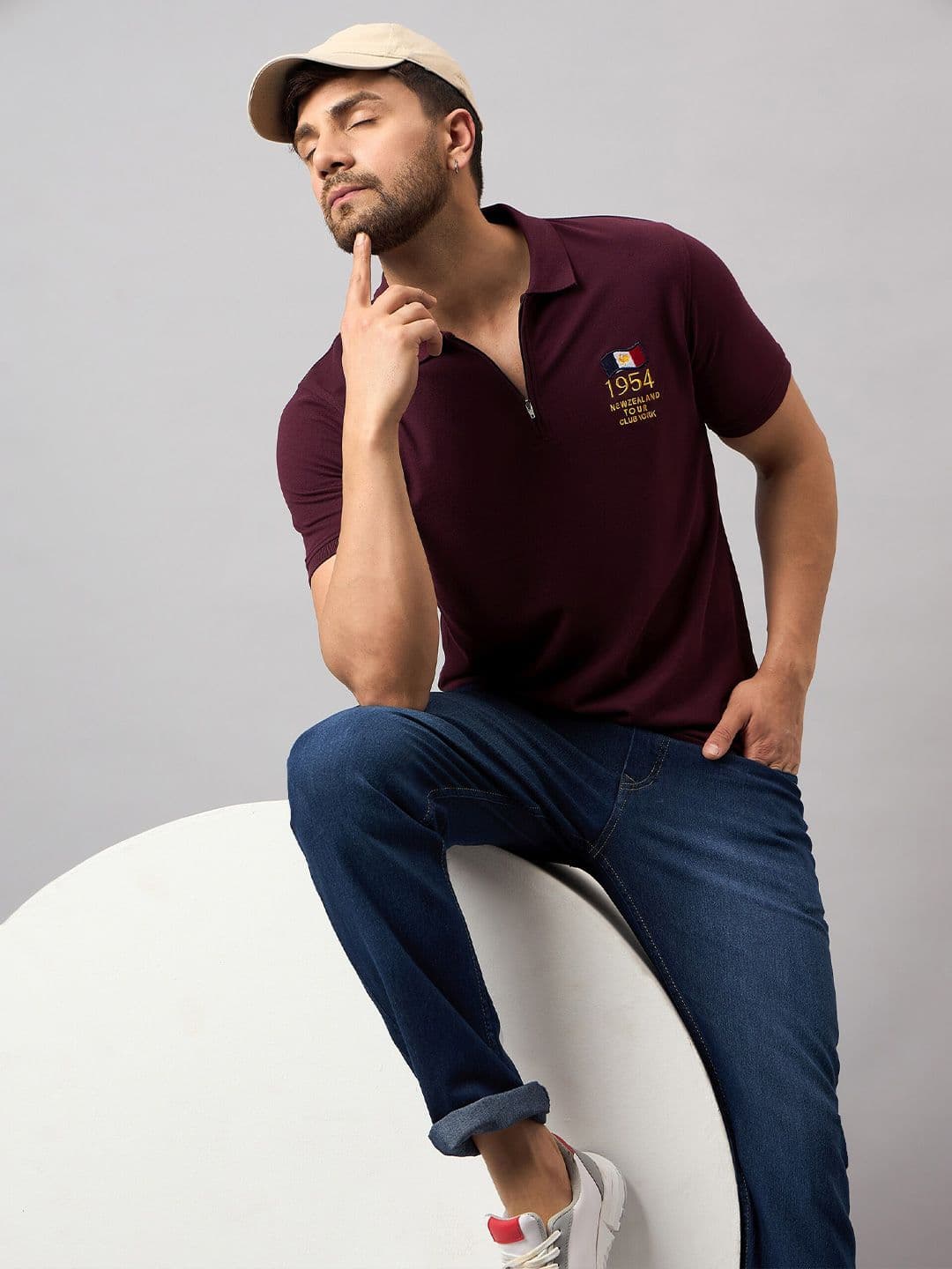 Club York Polo Collar Short Sleeves Casual T-shirt - view 1