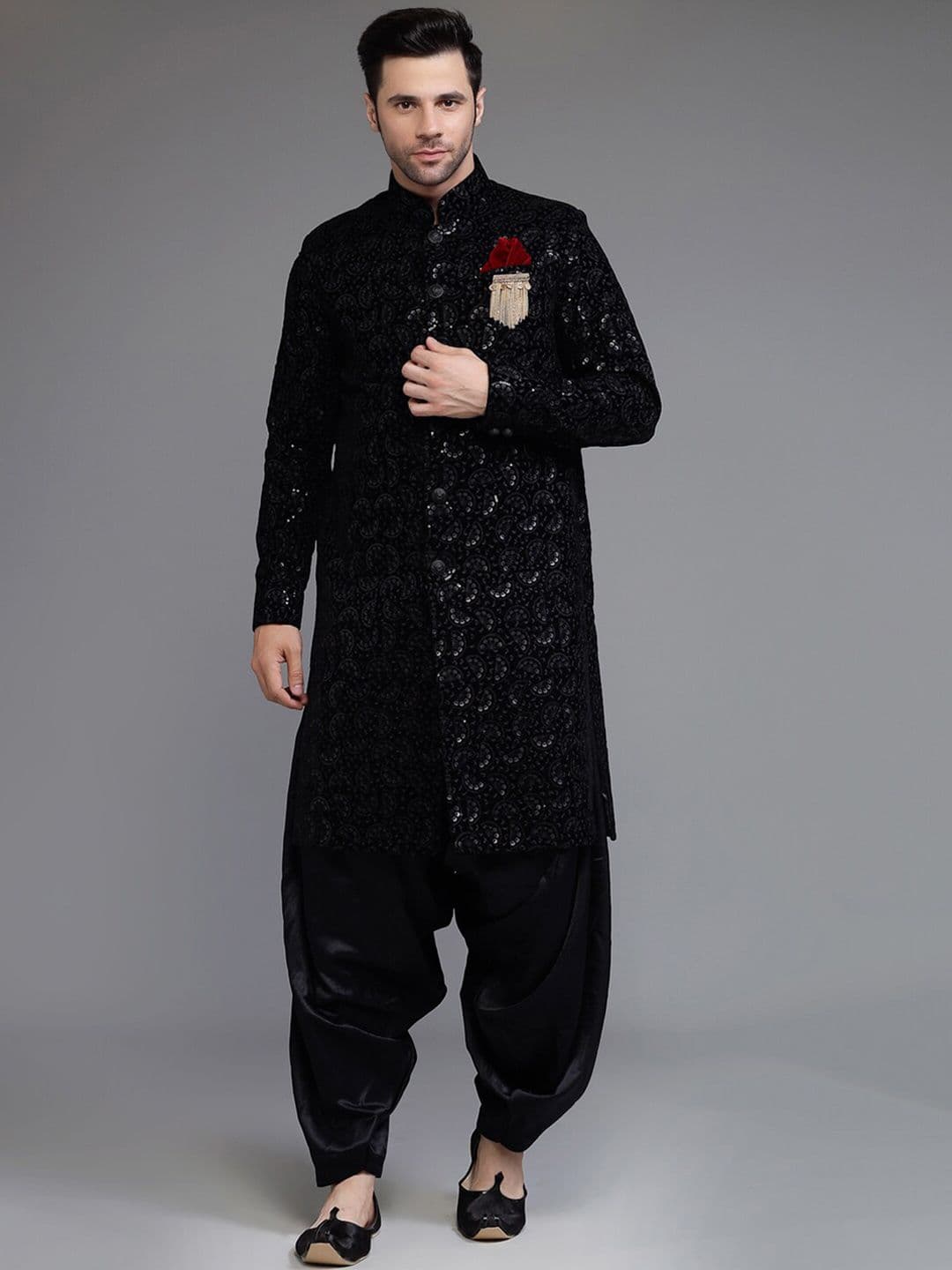 Utsav Fashion Men Embroidered Sherwani Set - view 1
