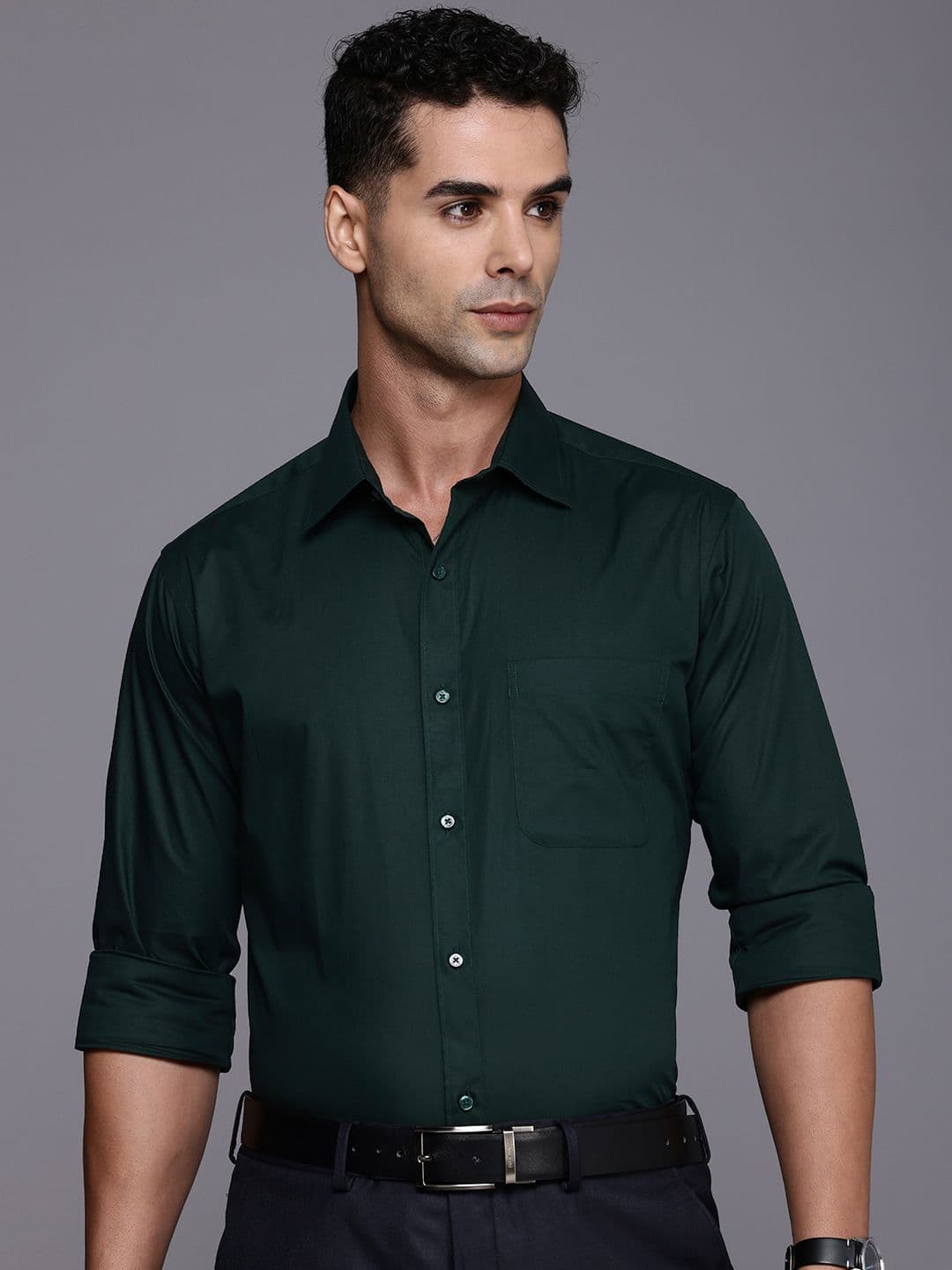 Raymond Pure Cotton Slim Fit Opaque Formal Shirt - view 1