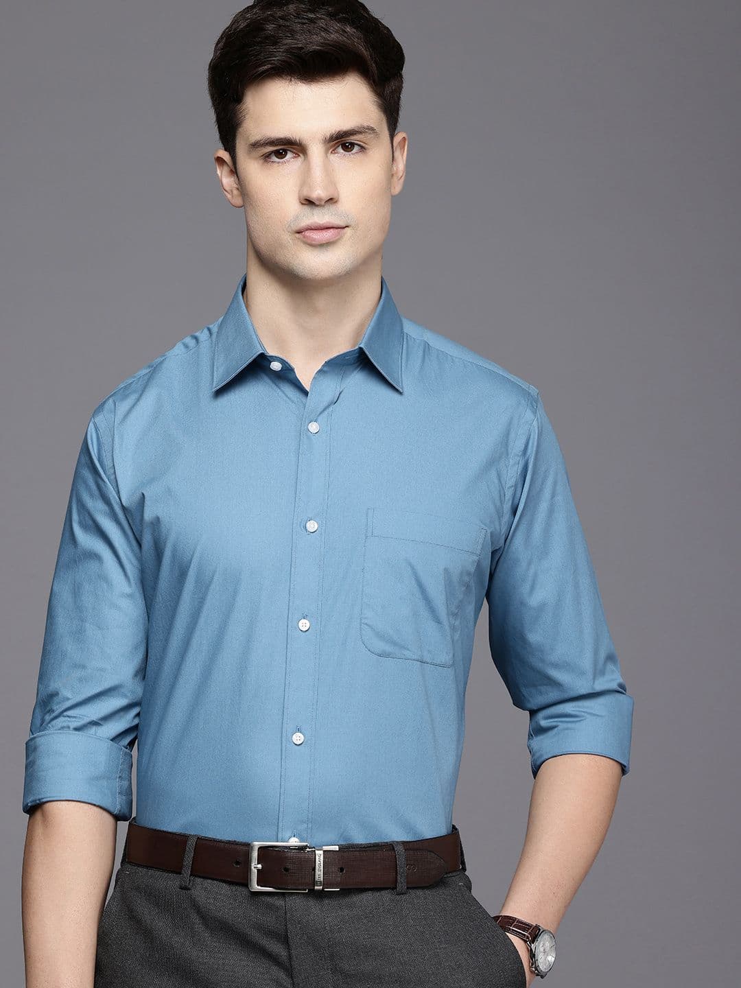 Raymond Slim Fit Pure Cotton Formal Shirt - view 1