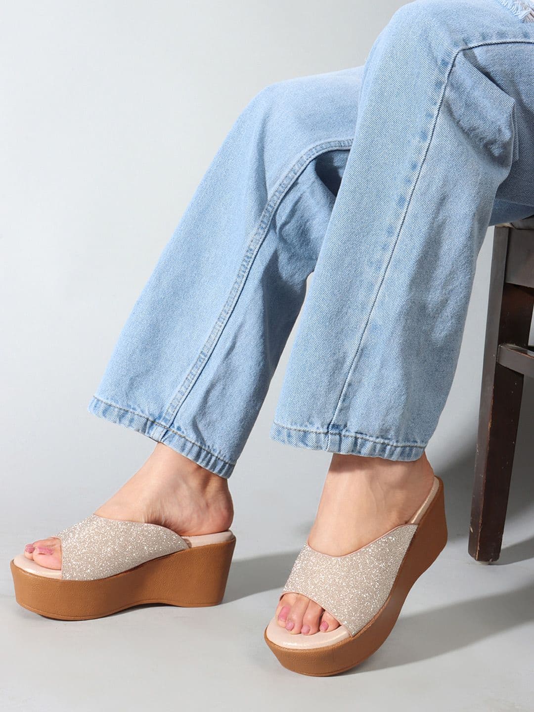 Denill Embellished Wedge Heels - view 1