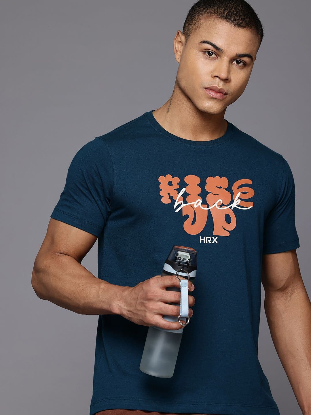 HRX by Hrithik Roshan Typography Printed Lifestyle T-shirt - view 1