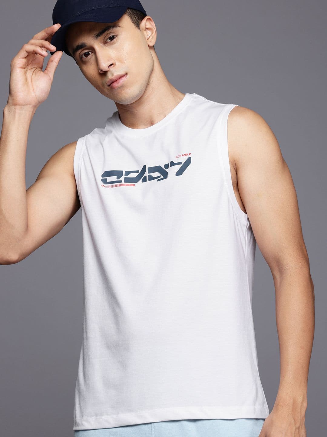 HRX by Hrithik Roshan Printed Sleeveless Casual T-shirt - view 1