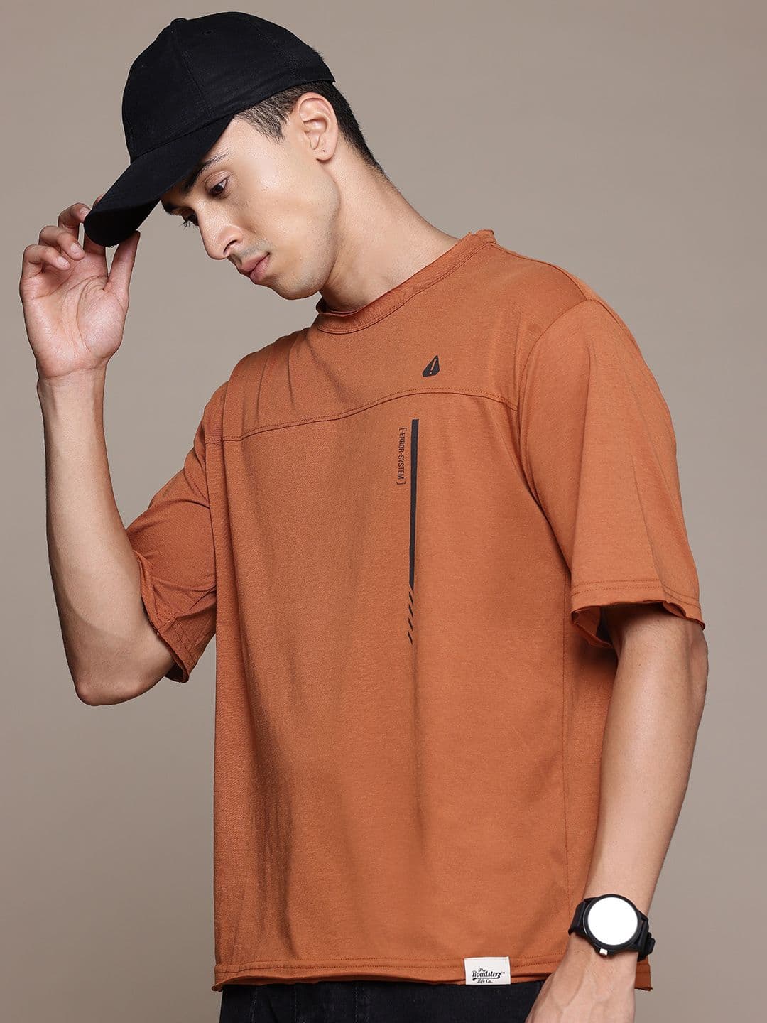 The Roadster Lifestyle Co. Drop-Shoulder Sleeves Oversized T-shirt - view 1