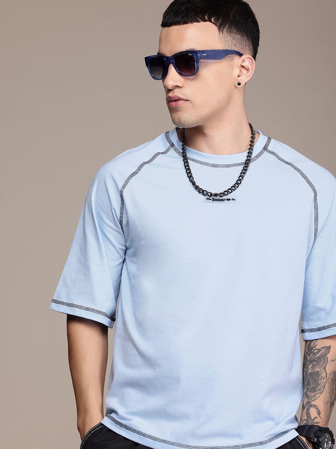 The Roadster Life Co. Raglan Sleeves Oversized T-shirt - view 1