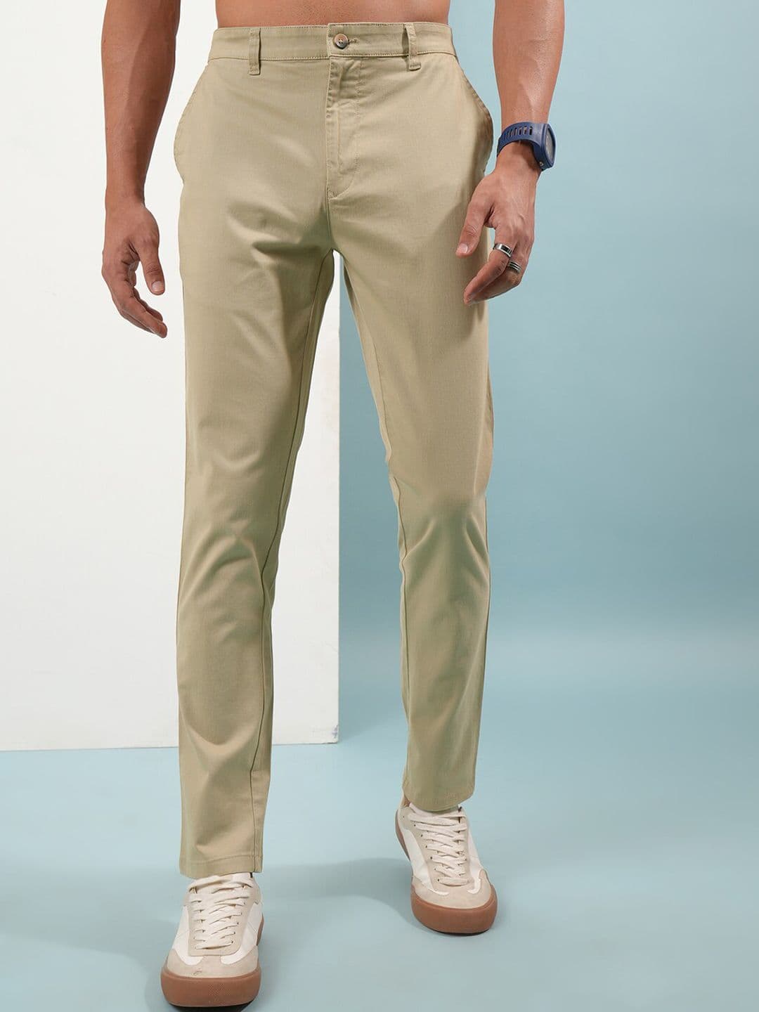 HIGHLANDER Men Soft Feel Twill Chino Trousers - view 1