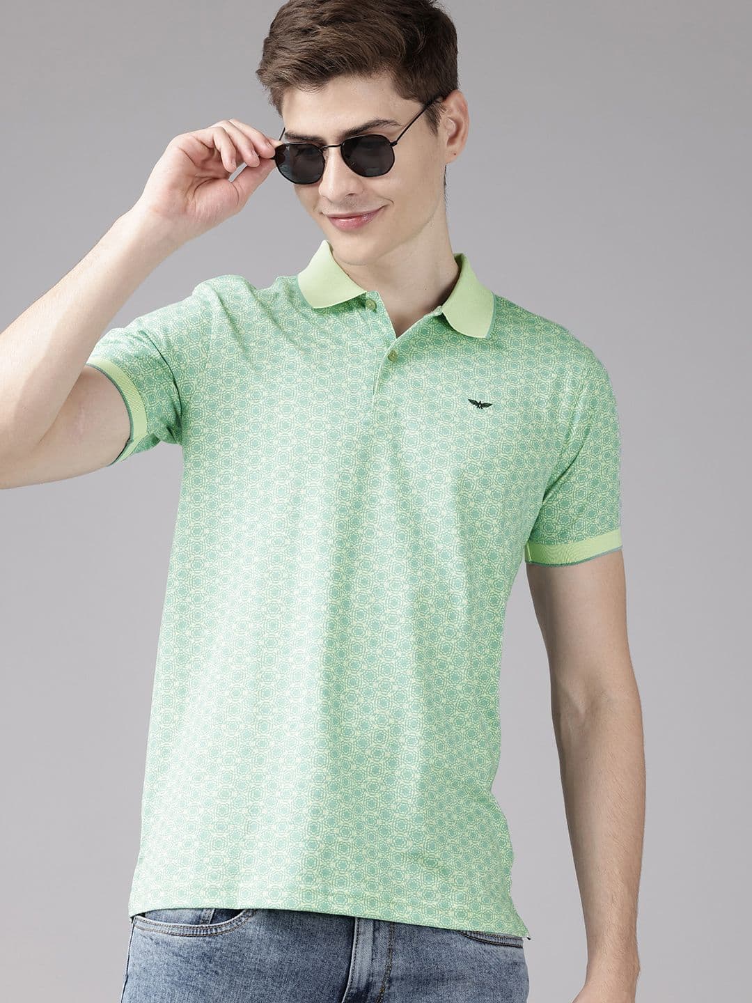 Park Avenue Printed Polo Collar Slim Fit T-shirt - view 1