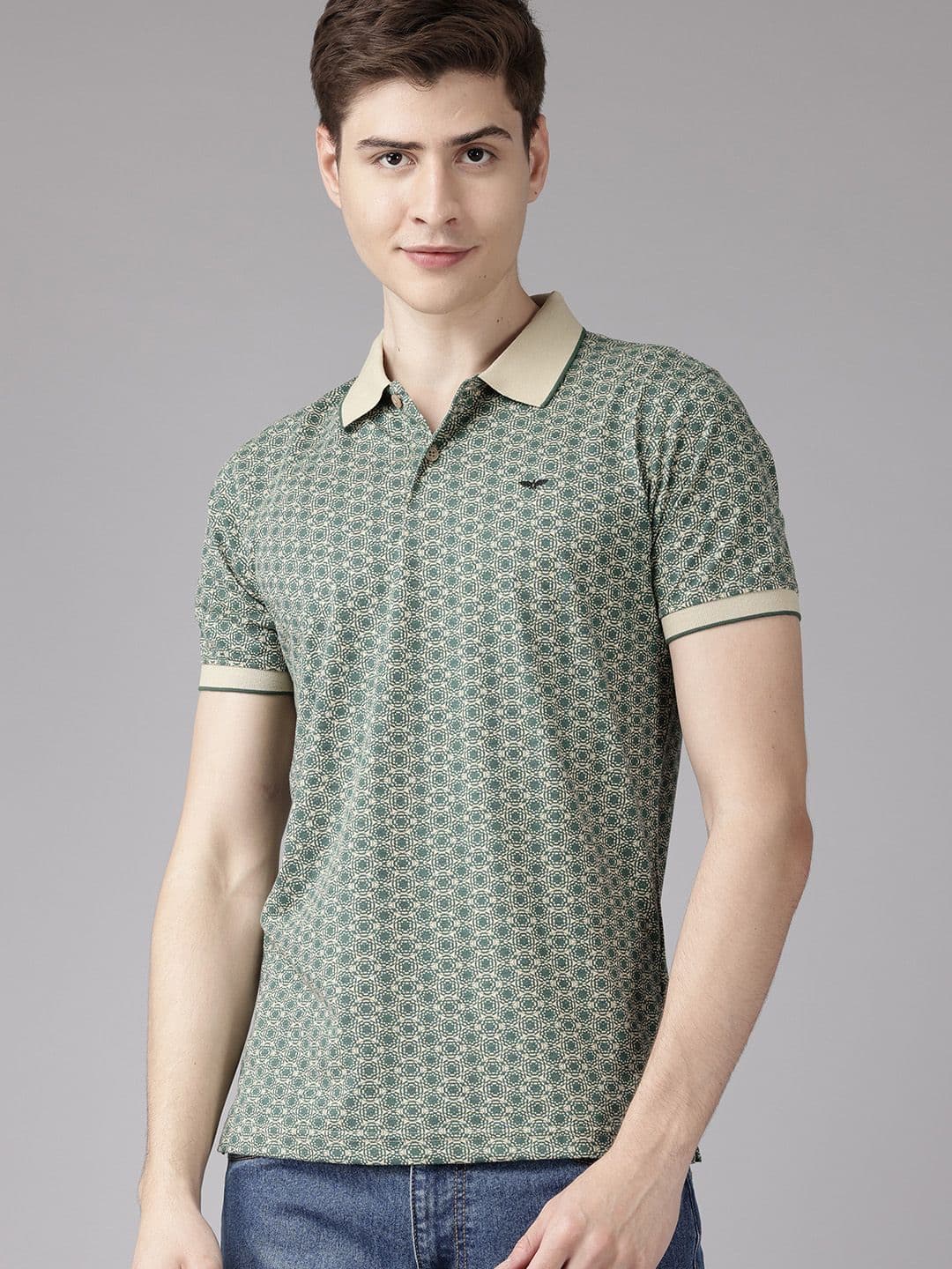 Park Avenue Printed Polo Collar Slim Fit T-shirt - view 1