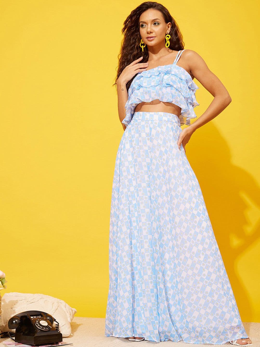 QUIERO Printed Top & Palazzo - view 1