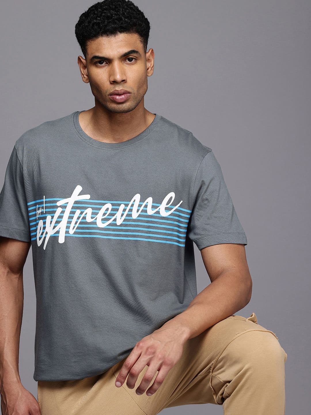 HRX by Hrithik Roshan Men Typography Printed Bio Finish Oversized T-shirt - view 1