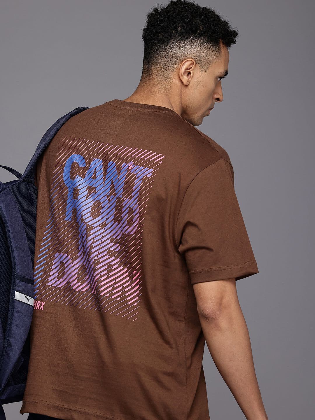 HRX by Hrithik Roshan Men Typography Printed Bio Finish Oversized T-shirt - view 1