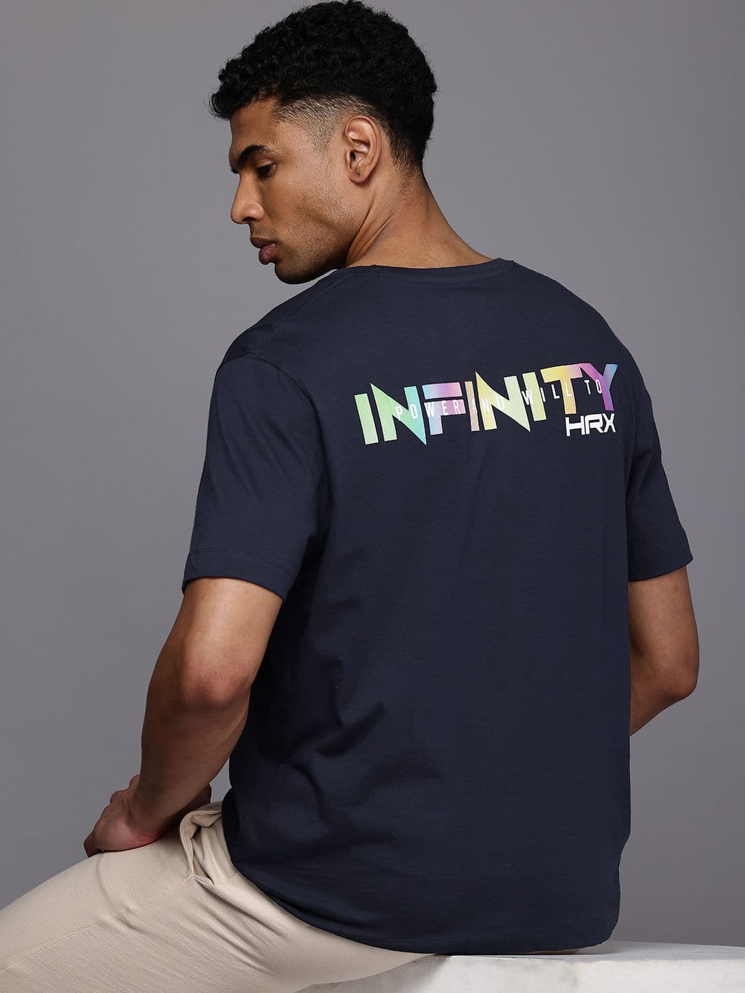 HRX by Hrithik Roshan Men Typography Printed Oversized Bio Finish Pure Cotton T-shirt - view 1
